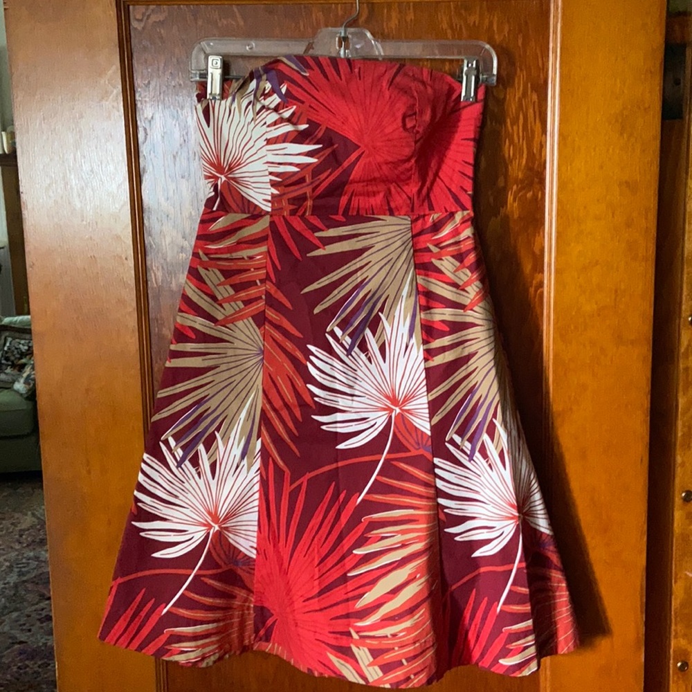 Sz.4 Gap Strapless Tropical Print Dress